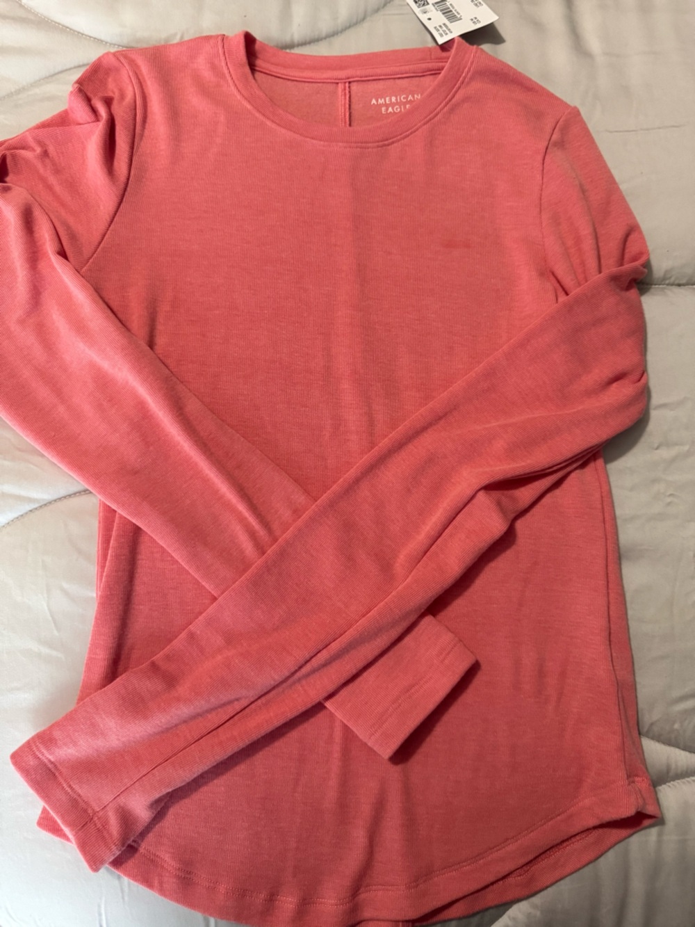 American Eagle Outfitters Coral Long Sleeve Tee